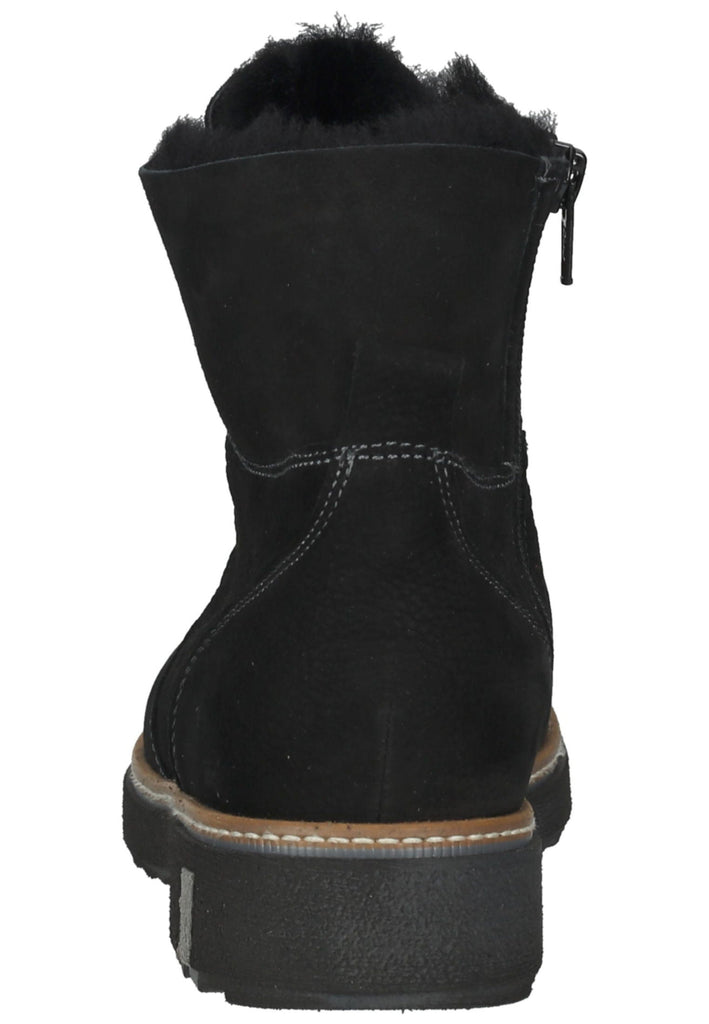 Waldläufer Stiefelette Leder Schwarz Warmfutter