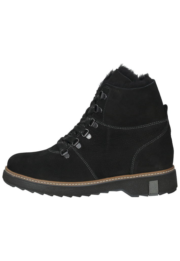 Waldläufer Stiefelette Leder Schwarz Warmfutter