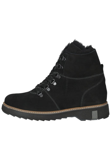 Waldläufer Stiefelette Leder Schwarz Warmfutter