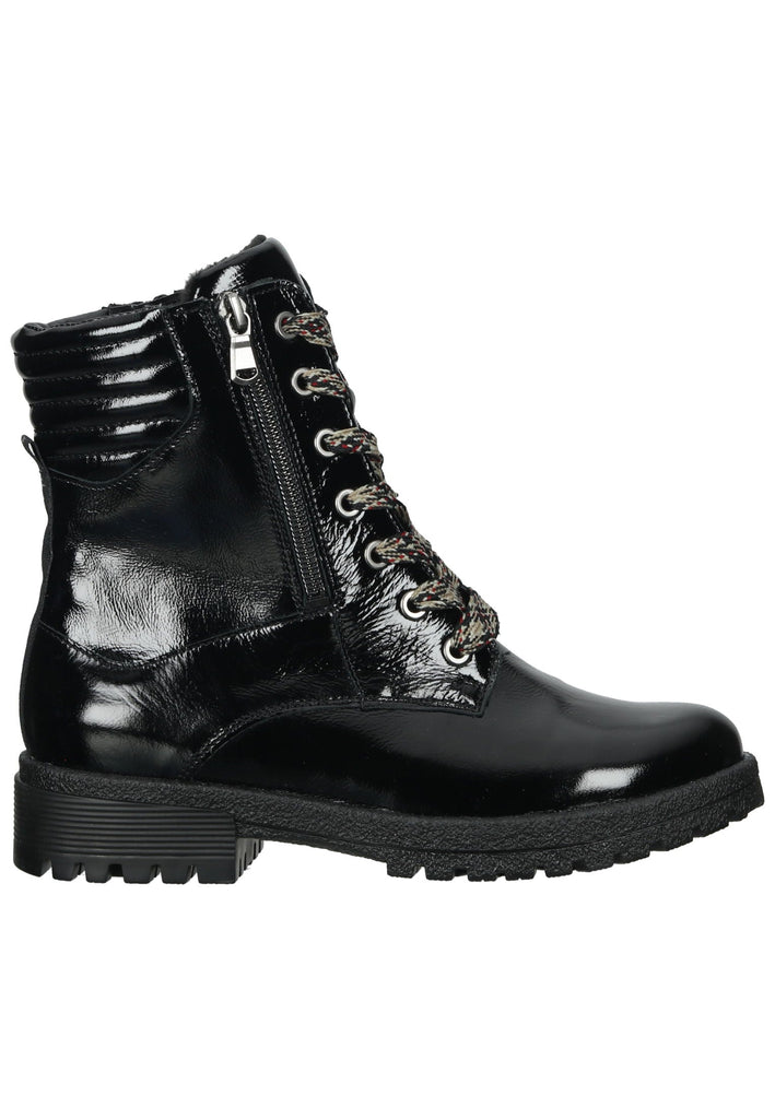 Waldläufer Stiefelette Leder Schwarz Warmfutter