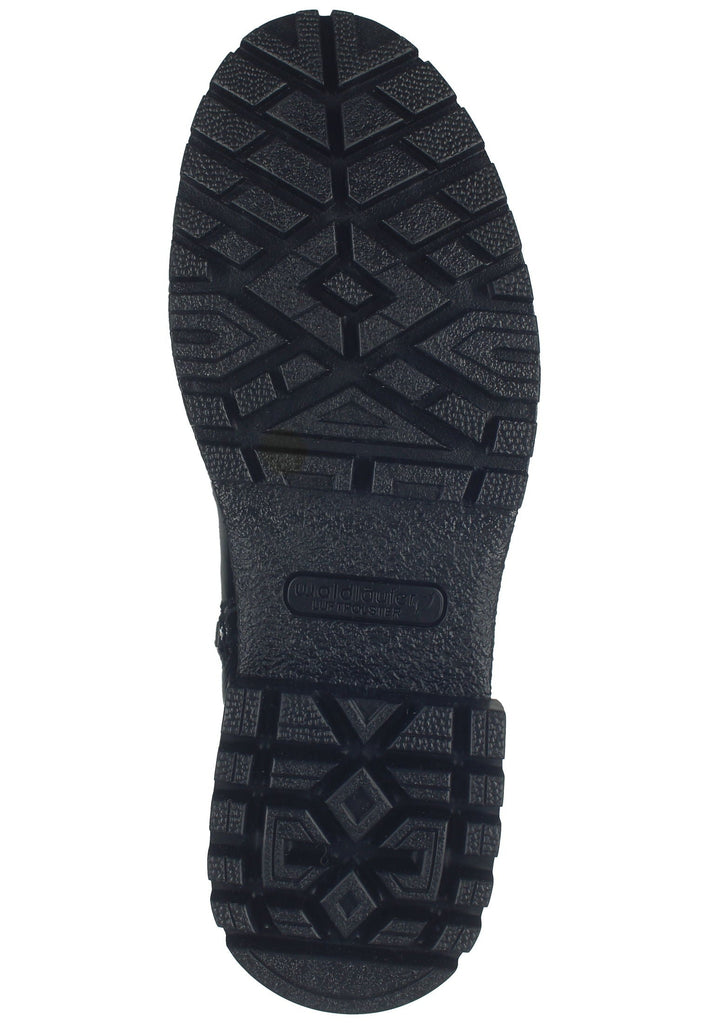 Waldläufer Stiefelette Leder Schwarz Warmfutter