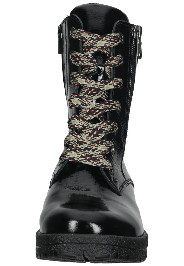 Waldläufer Stiefelette Leder Schwarz Warmfutter