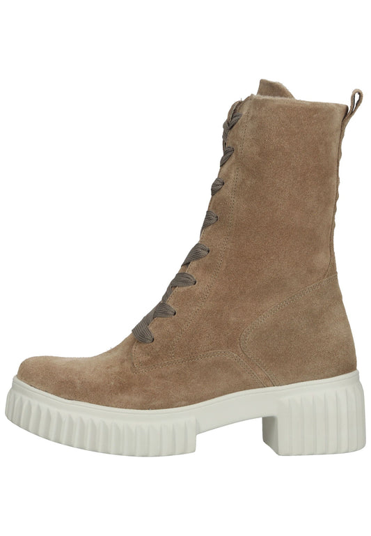 Waldläufer Stiefelette Leder Taupe Warmfutter