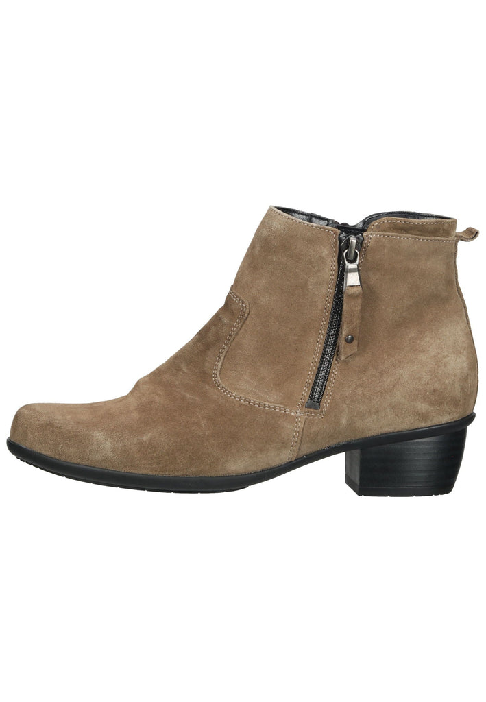 Waldläufer Stiefelette Leder Taupe Warmfutter