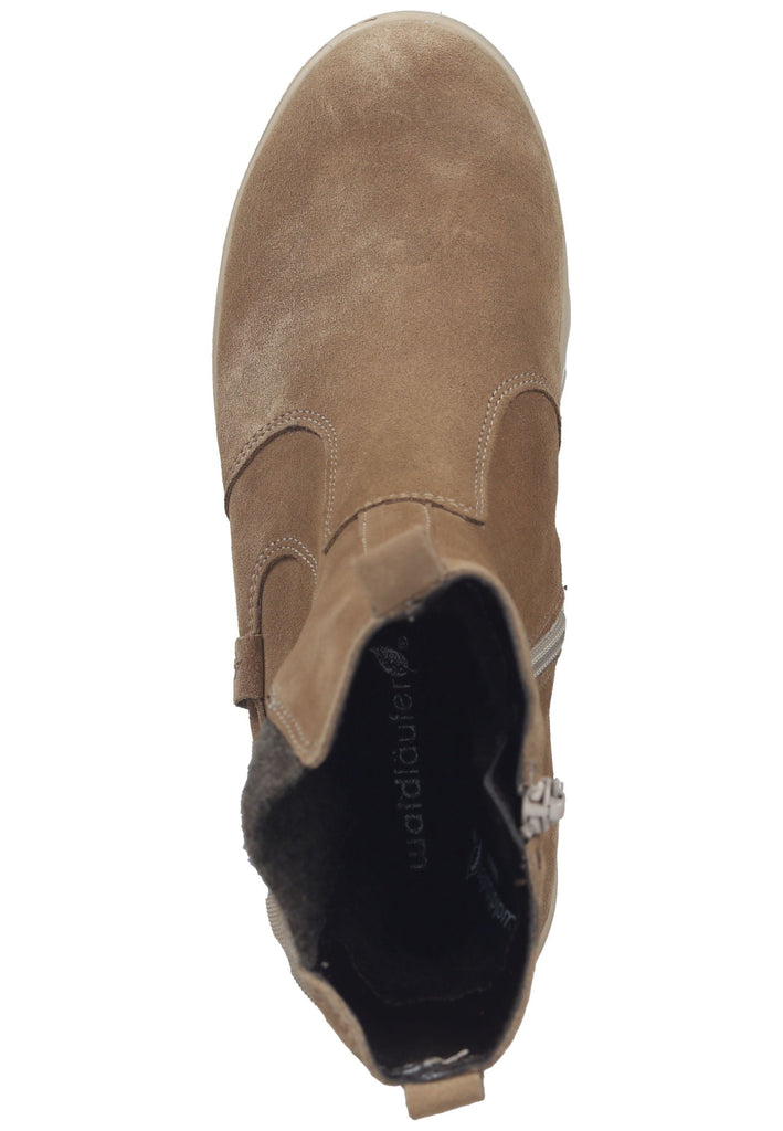 Waldläufer Stiefelette Leder/Textil Taupe Warmfutter
