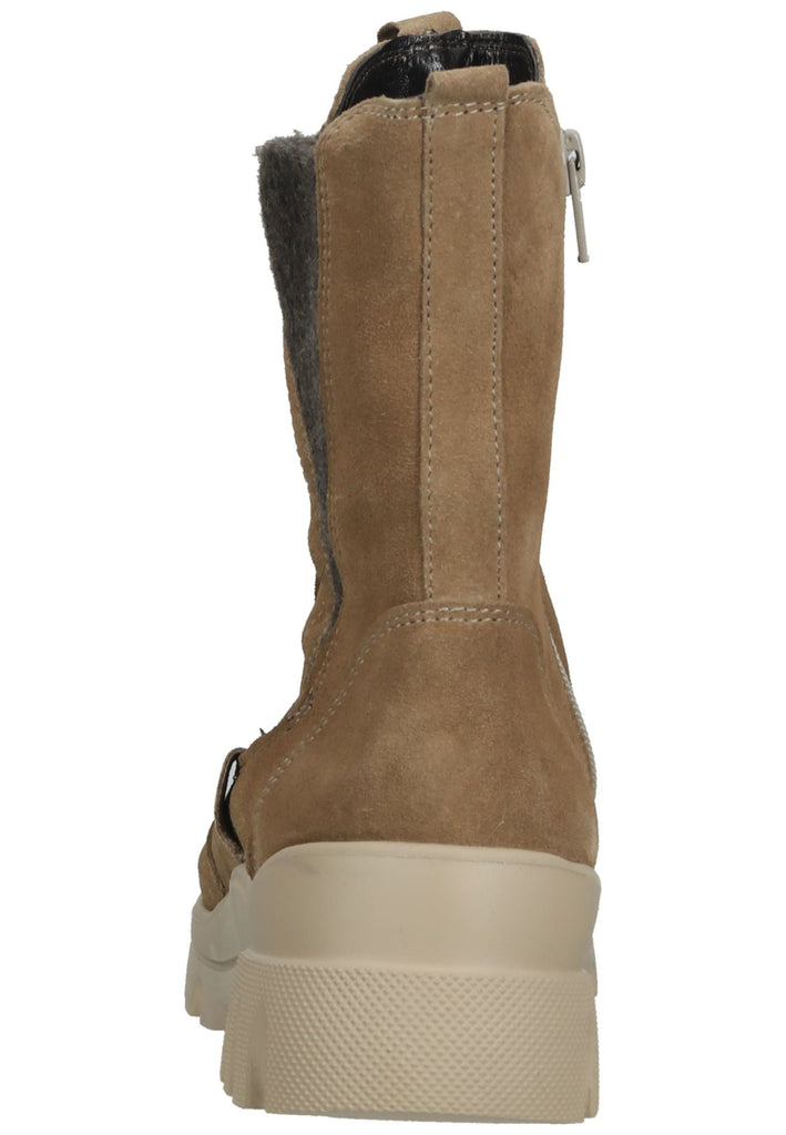 Waldläufer Stiefelette Leder/Textil Taupe Warmfutter