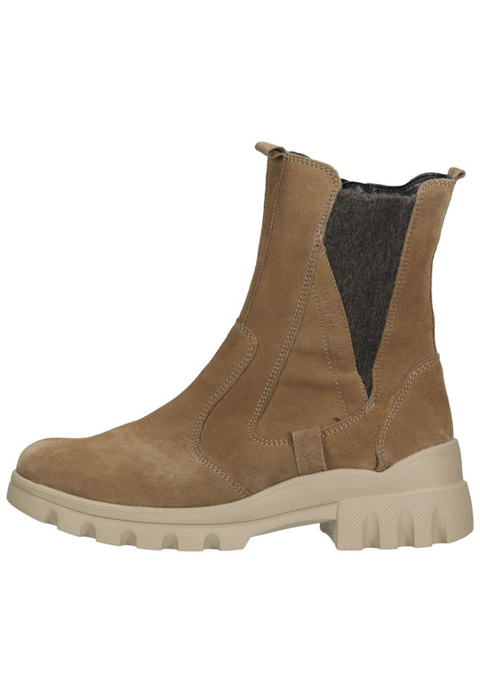 Waldläufer Stiefelette Leder/Textil Taupe Warmfutter