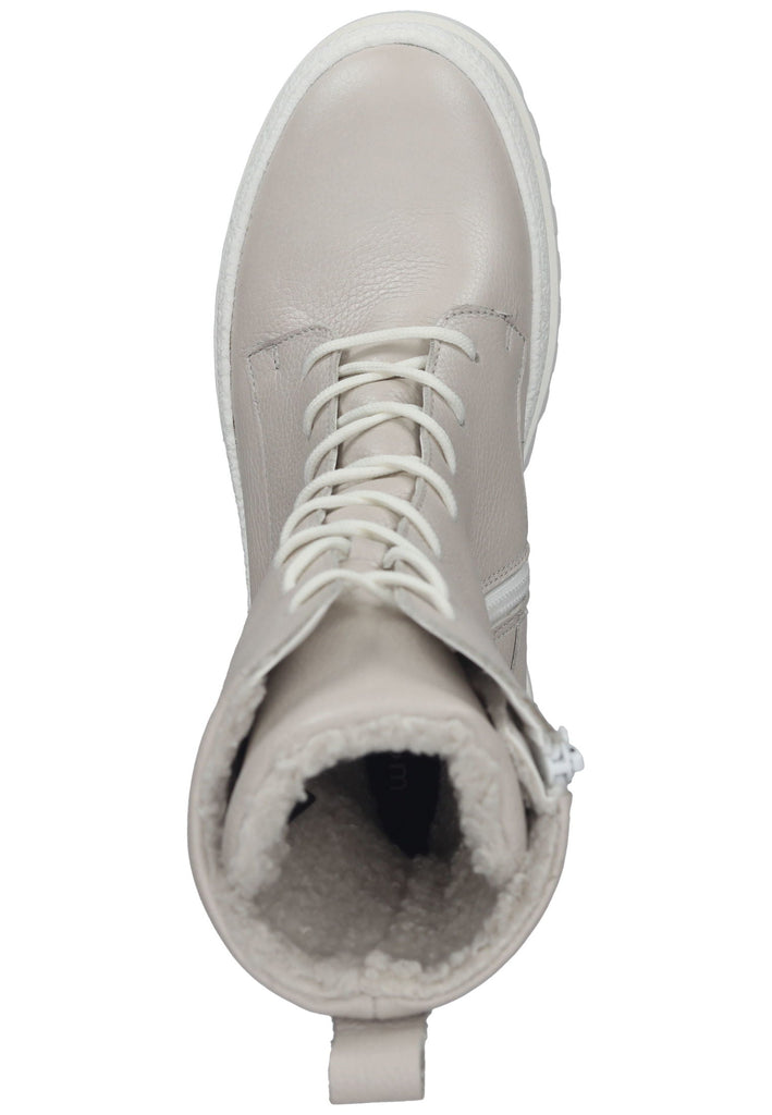 Waldläufer Stiefelette Leder Weiß Warmfutter