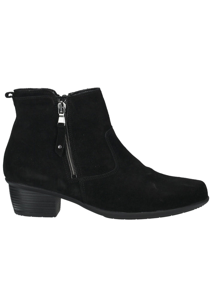 Waldläufer Stiefelette Veloursleder Schwarz Warmfutter