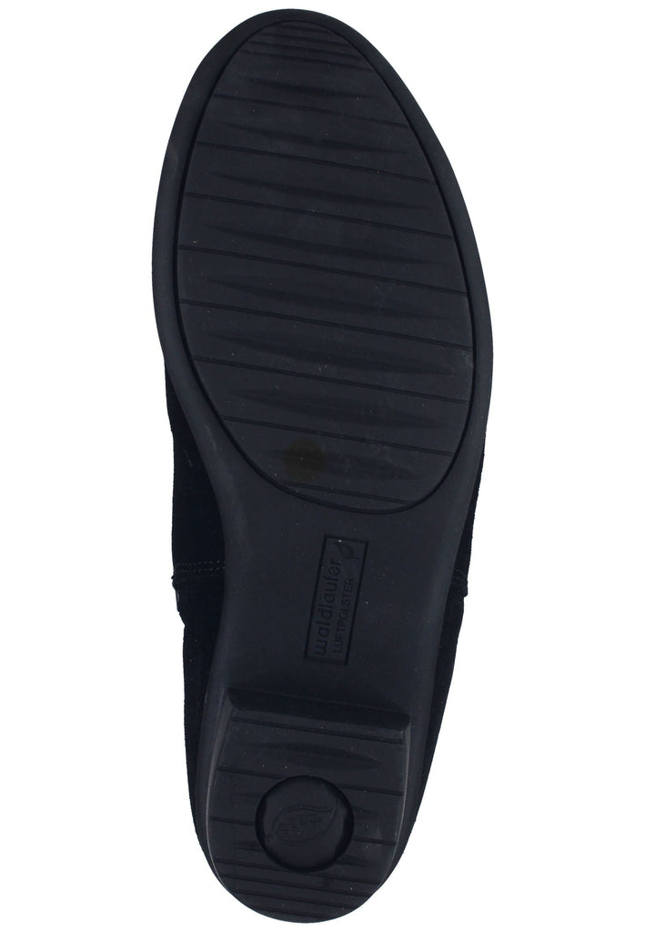 Waldläufer Stiefelette Veloursleder Schwarz Warmfutter