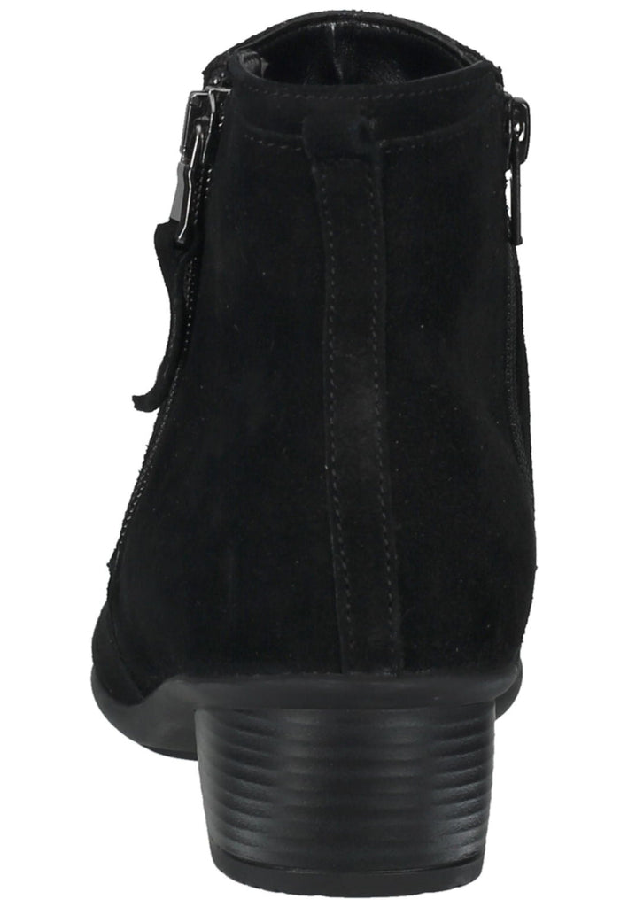 Waldläufer Stiefelette Veloursleder Schwarz Warmfutter