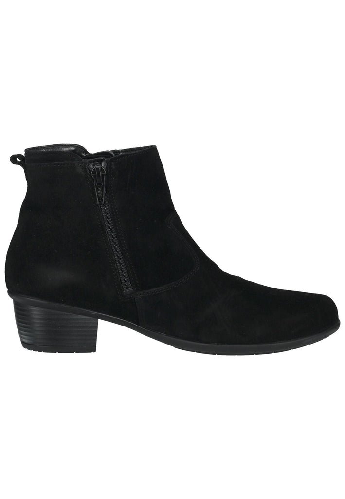 Waldläufer Stiefelette Veloursleder Schwarz Warmfutter