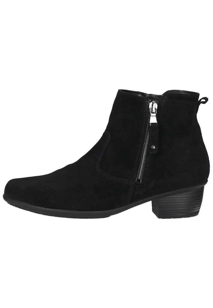 Waldläufer Stiefelette Veloursleder Schwarz Warmfutter