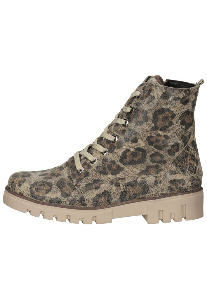Stiefeletten Waldläufer Stiefelette Leder Leopard Warmfutter