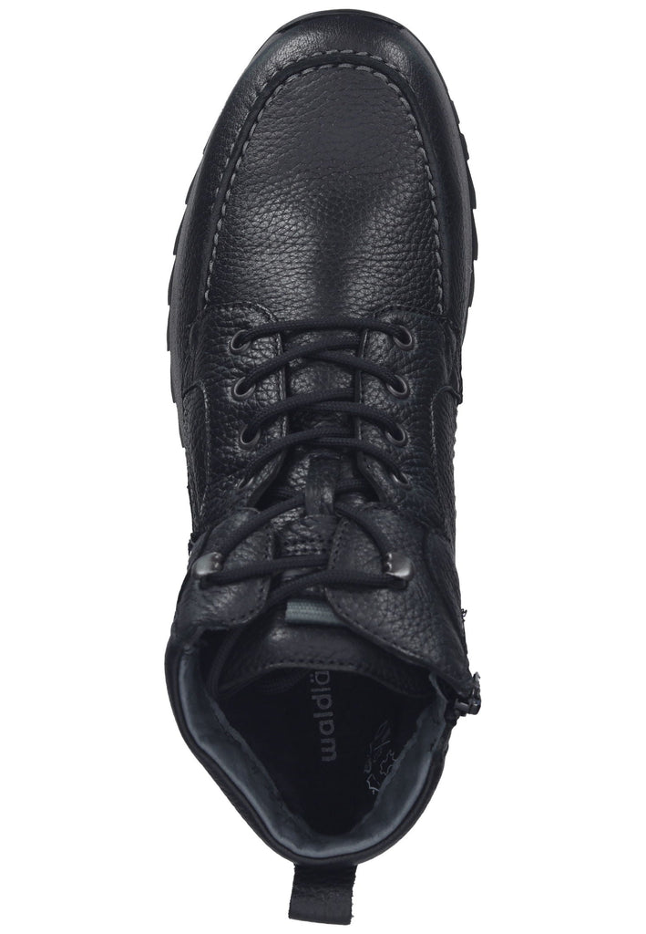 Waldläufer Wanderschuhe Leder Schwarz Warmfutter