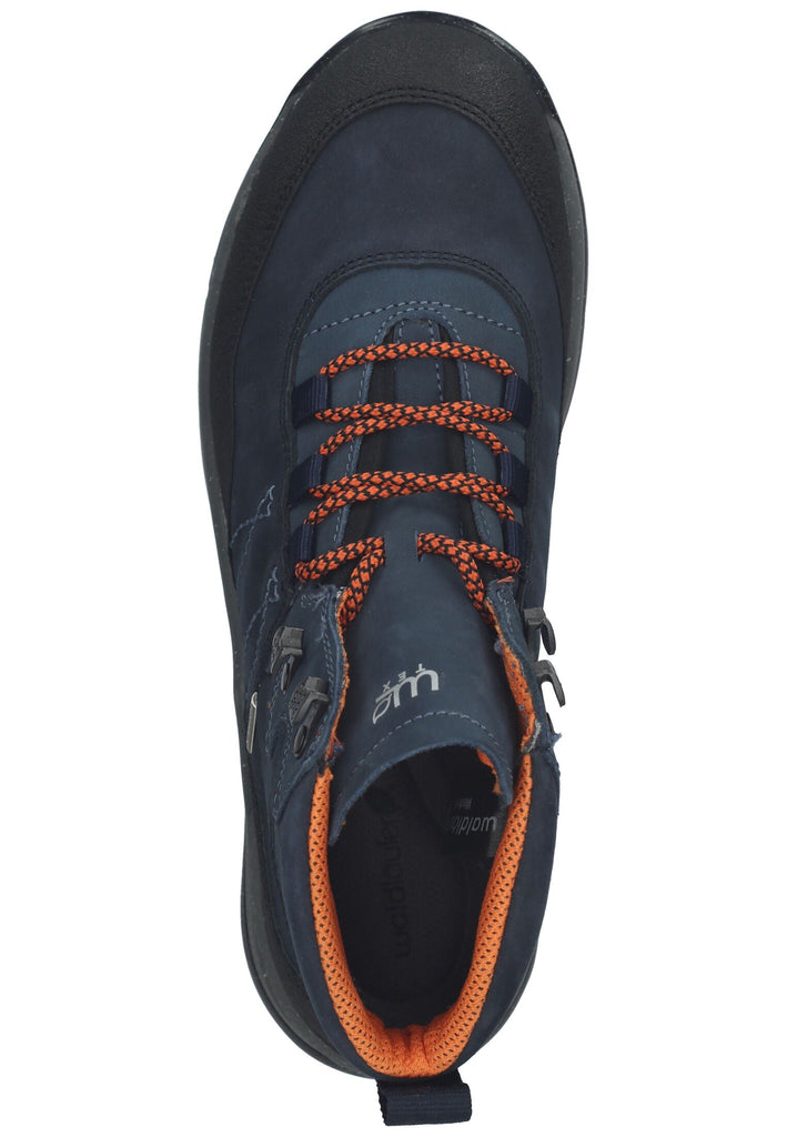 Waldläufer Wanderschuhe Leder/Textil Blau