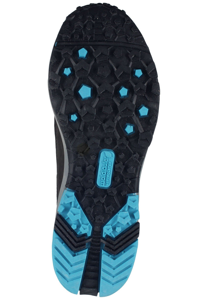 Waldläufer Wanderschuhe Leder/Textil Grau/Türkis