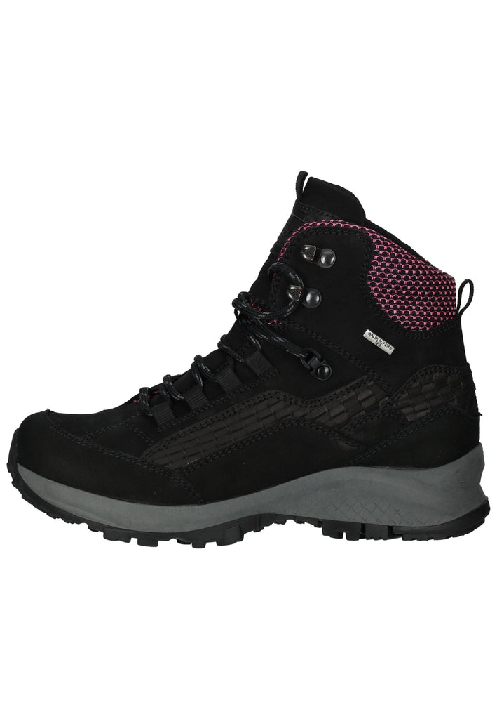 Waldläufer Wanderschuhe Leder/Textil Schwarz/Rosa