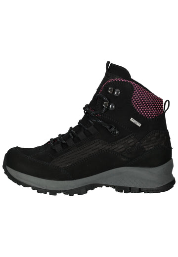Waldläufer Wanderschuhe Leder/Textil Schwarz/Rosa