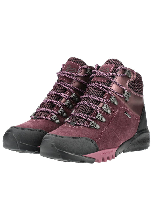 Waldläufer Wanderschuhe Nubukleder/Textil Rot/Schwarz