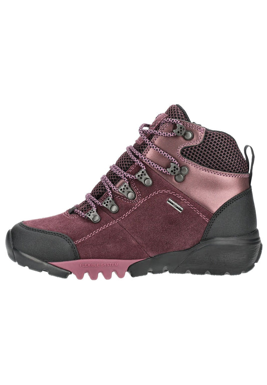 Waldläufer Wanderschuhe Nubukleder/Textil Rot/Schwarz